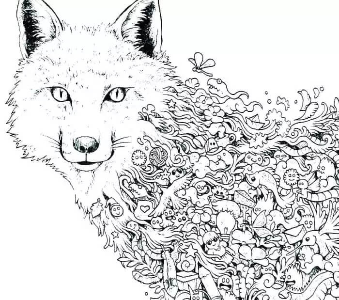 mandala wolf coloring page | wolf mandala coloring page | wolf howling at the moon coloring page