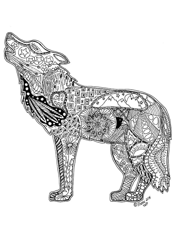 wolf girl coloring page | wolf coloring pages | wolf coloring pages for adults