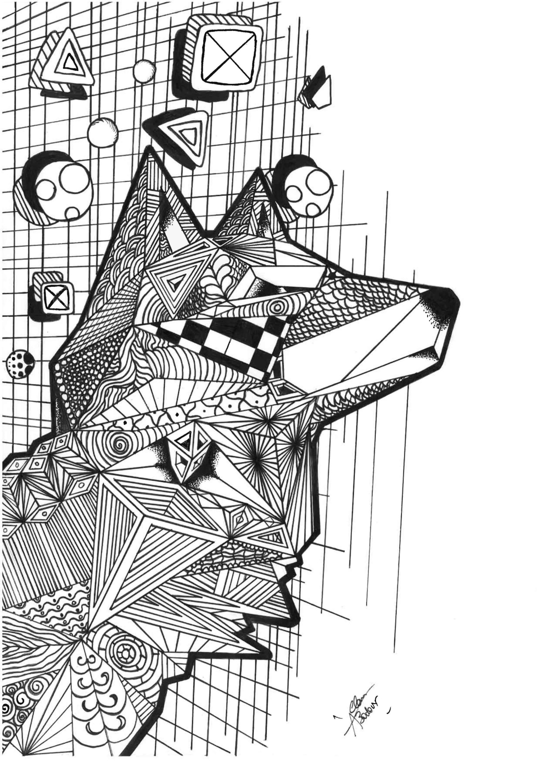 wolf coloring pages | mythical wolf coloring pages | baby wolf coloring page