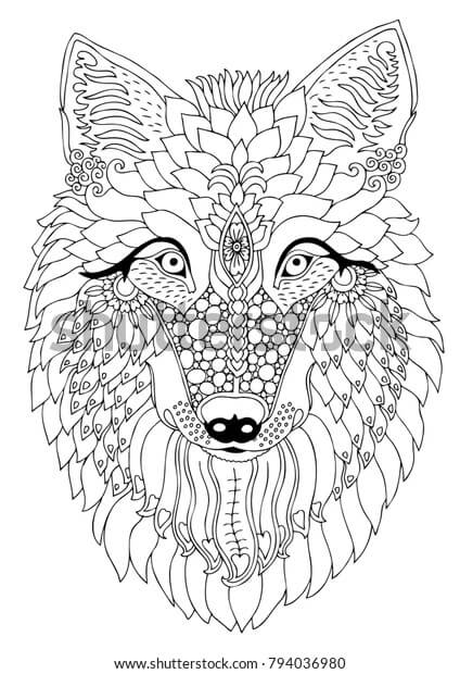 27 wolf coloring pages for adults in 2022 happier human