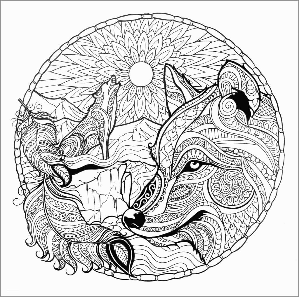 27 wolf coloring pages for adults in 2022 happier human