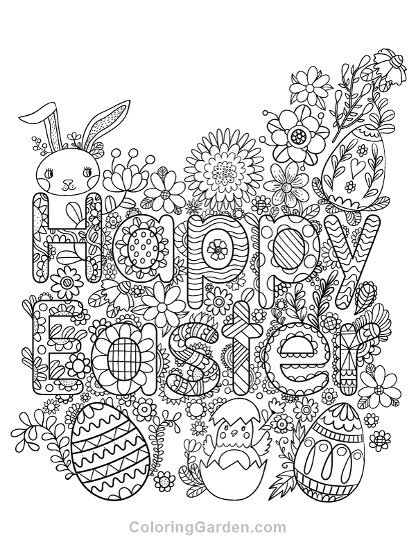 free easter coloring pages for adults | free printable easter egg coloring pages for adults | adult easter coloring pages