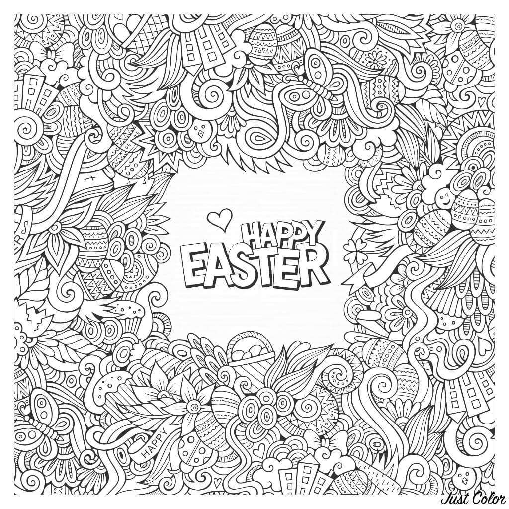 creepy coloring pages for adults | easter coloring pages for adults | free easter coloring pages for adults