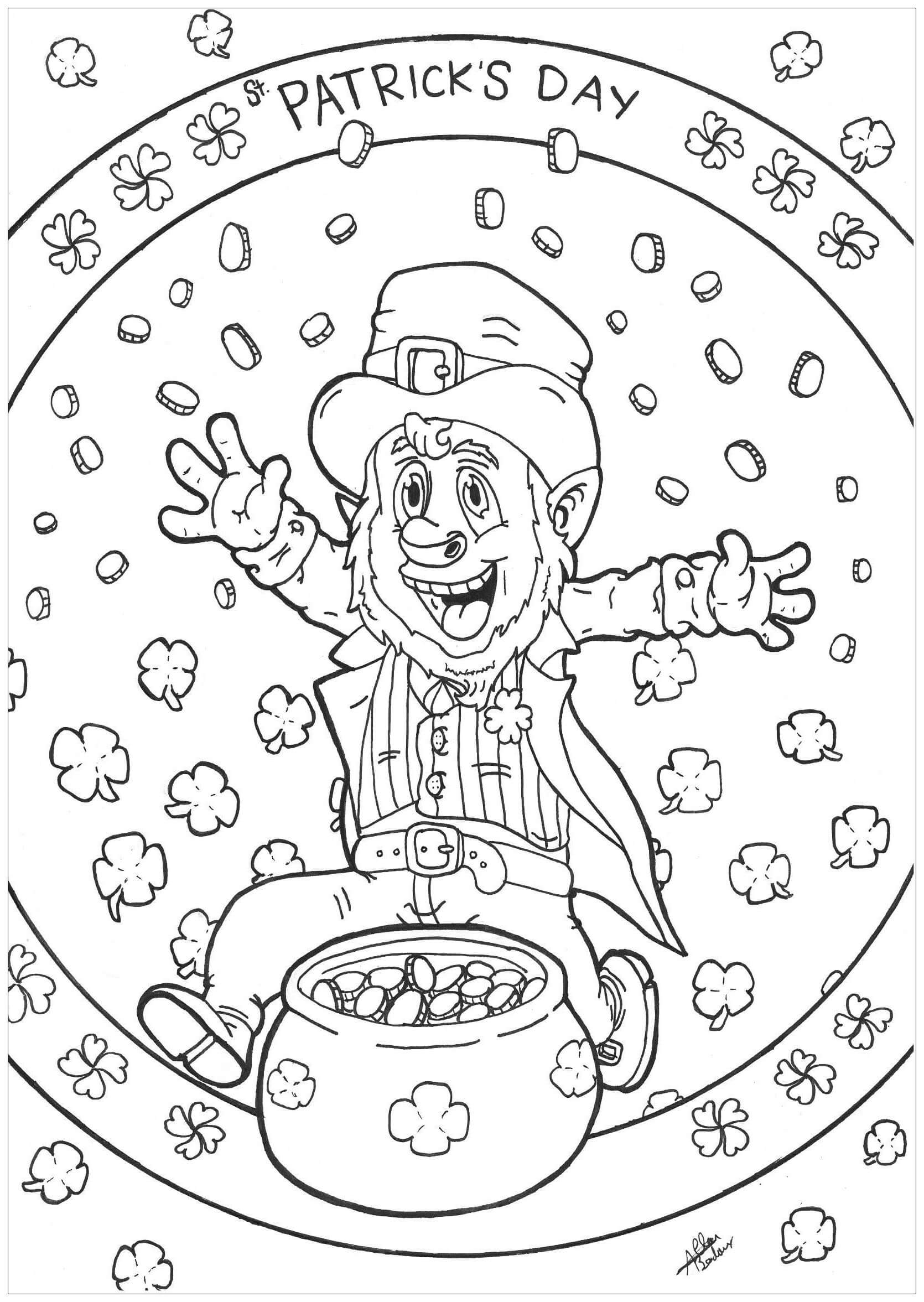 free printable st patricks day coloring pages for adults | cute st patrick's day coloring pages | snoopy st patrick's day coloring pages