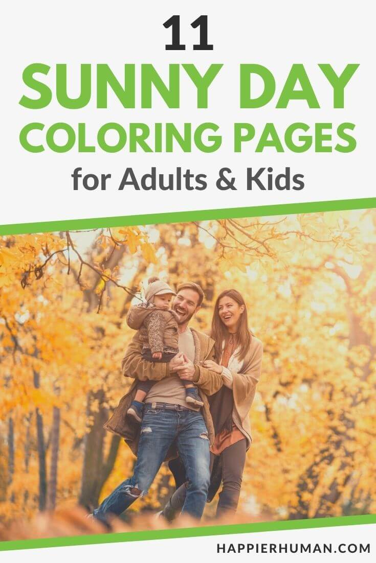 21 Sunny Day Coloring Pages for Adults & Kids   Happier Human