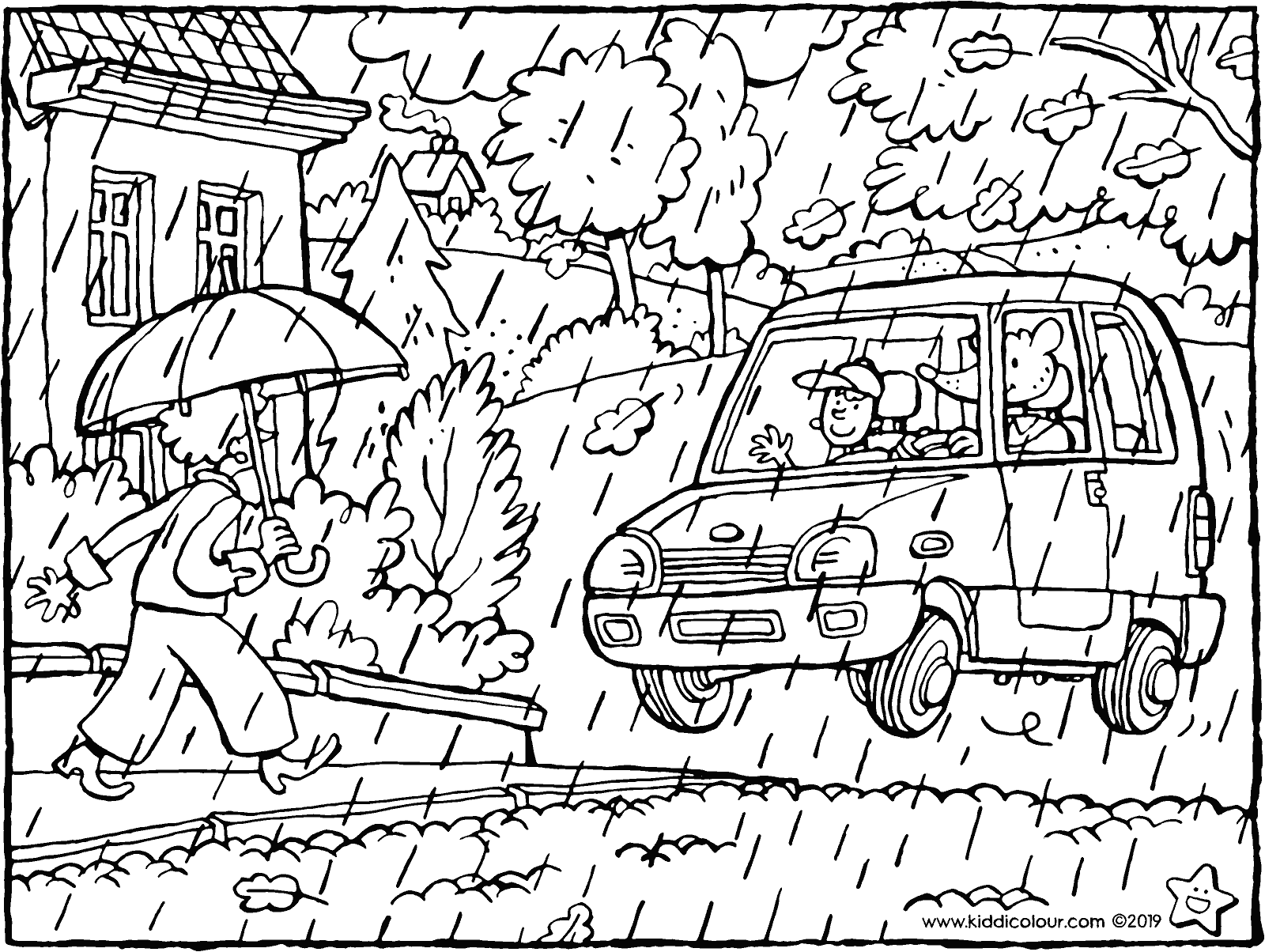 rainy day coloring pages for adults | rainy day list | rainy days or rainy day