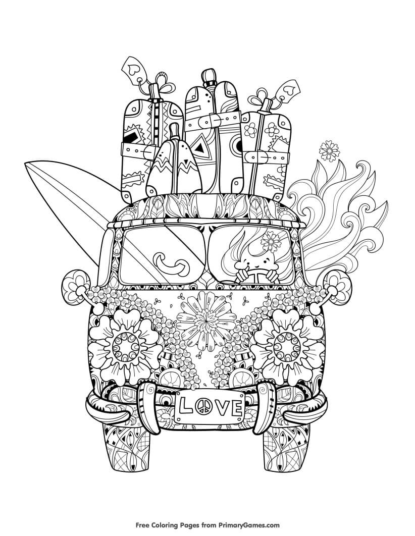 beach coloring pages | cute summer coloring pages | summer coloring pages