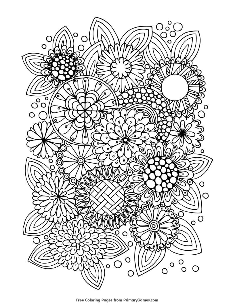 Coloring Pages Summer Flowers