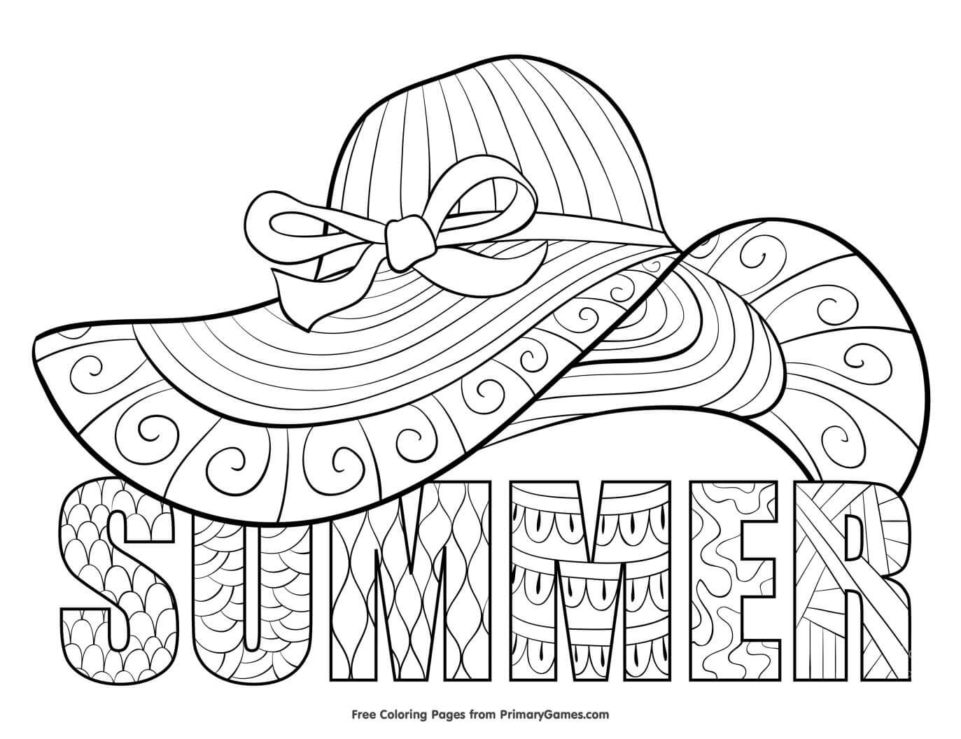 summer coloring pages | summer clothes coloring pages | summer cute coloring pages
