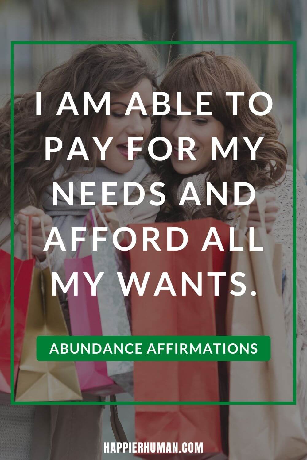 Abundance Affirmations - I am able to pay for my needs and afford all my wants. | law of attraction affirmations for money | money magnet affirmations | 111 money affirmations
