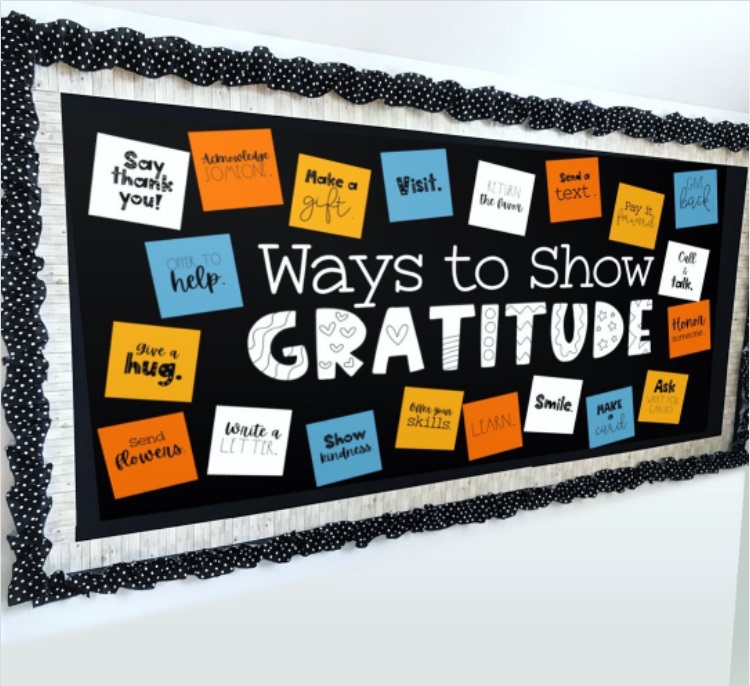 family gratitude board | gratitude board at work ideas | gratitude wall ideas