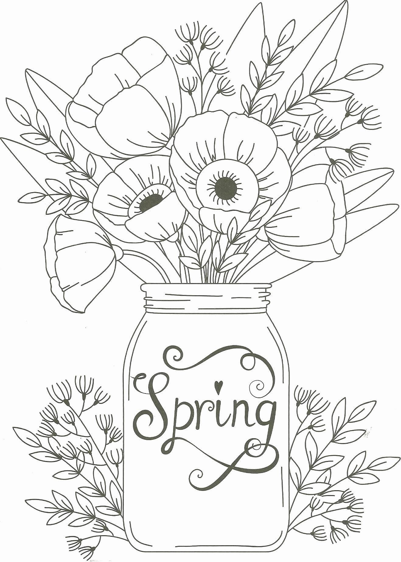 spring coloring pages to print | spring coloring pages printable pdf | spring coloring pages easy