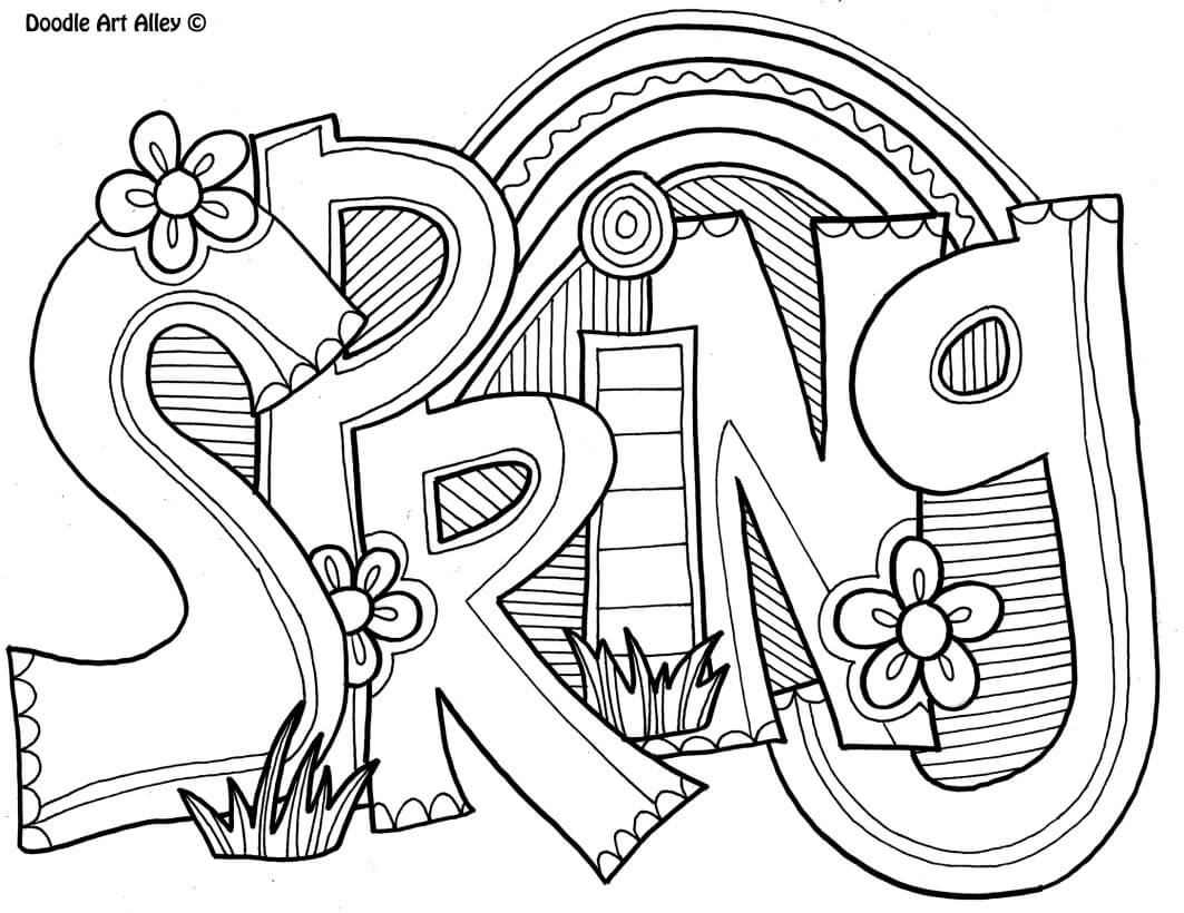 free spring coloring pages pdf | free printable spring coloring pages for adults | easy spring coloring pages