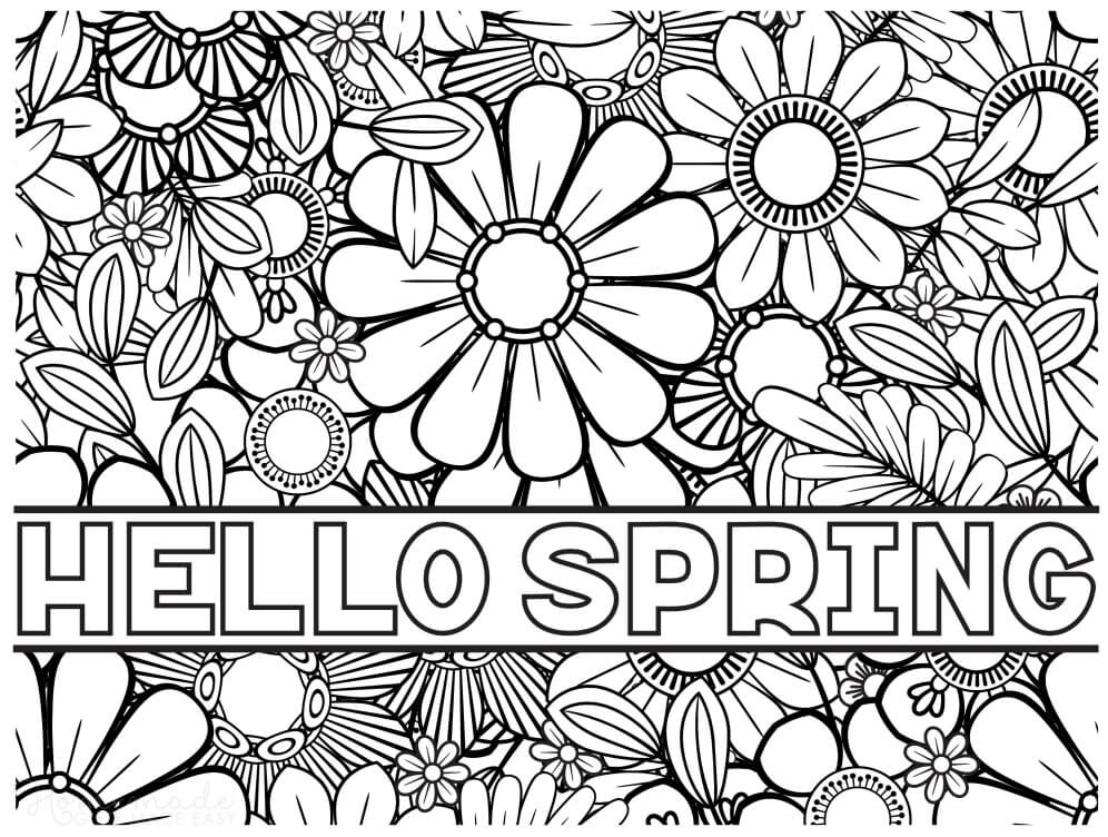 31 Printable Spring Coloring Pages for Adults & Youngsters | Self Help