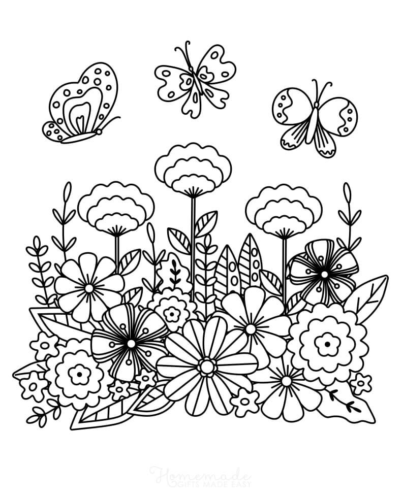 31 Printable Spring Coloring Pages for Adults & Kids - Happier Human