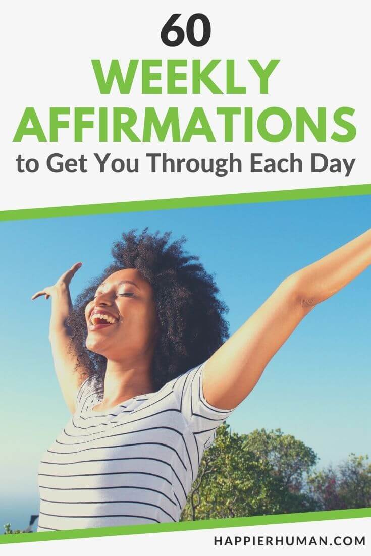 weekly affirmations | self affirmation example | 365 daily affirmations