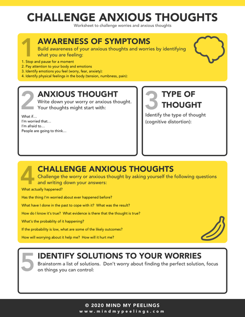 11 printable anxiety worksheets for kids teens adults happier human