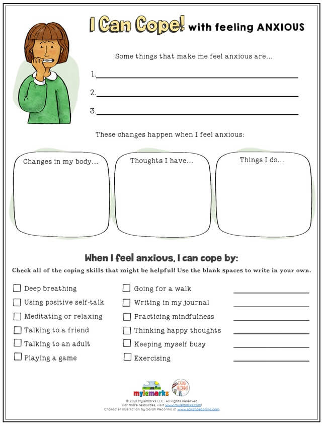 anxiety worksheets for youth | anxiety worksheets in spanish | anxiety worksheets free printable