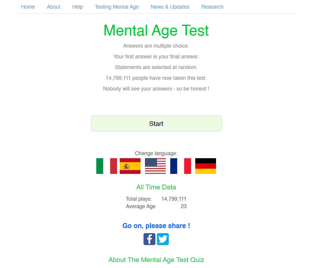 7 What is Your Mental Age Quizzes & Tests - Happier Human