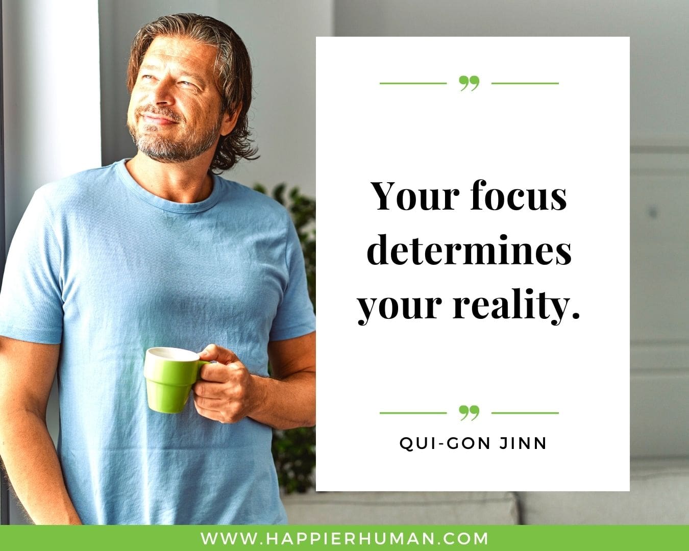 Overthinking Quotes - “Your focus determines your reality.” - Qui-Gon Jinn