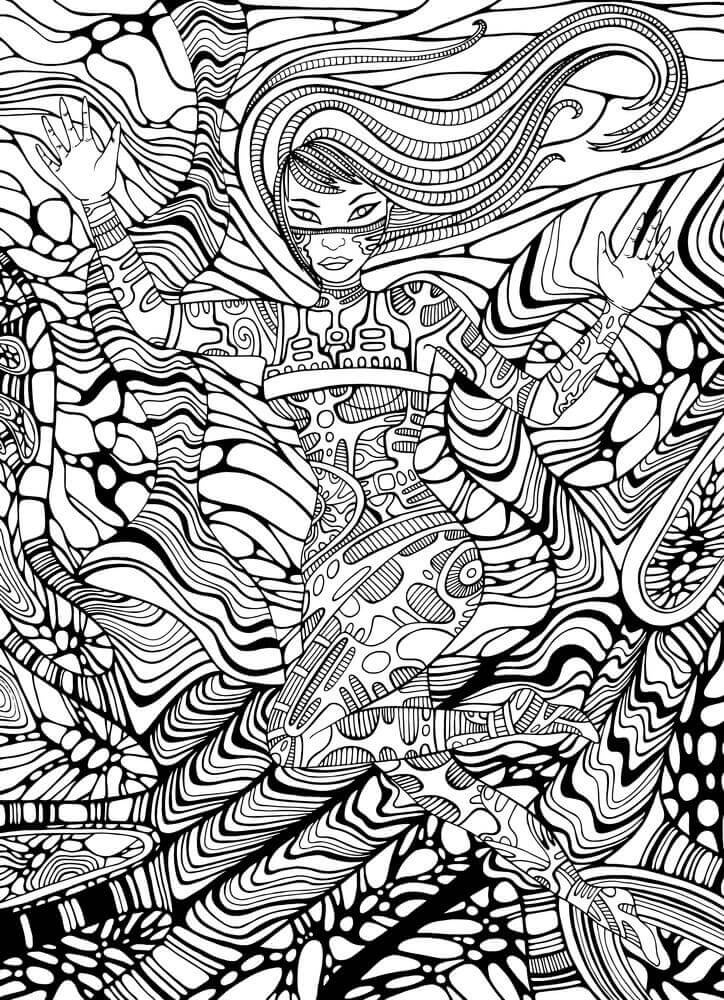 15 trippy psychedelic coloring pages for adults happier human