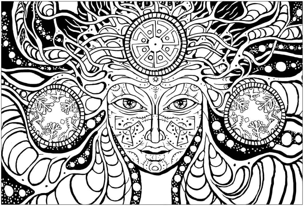 trippy coloring pages online | acid coloring pages | rick and morty trippy coloring pages