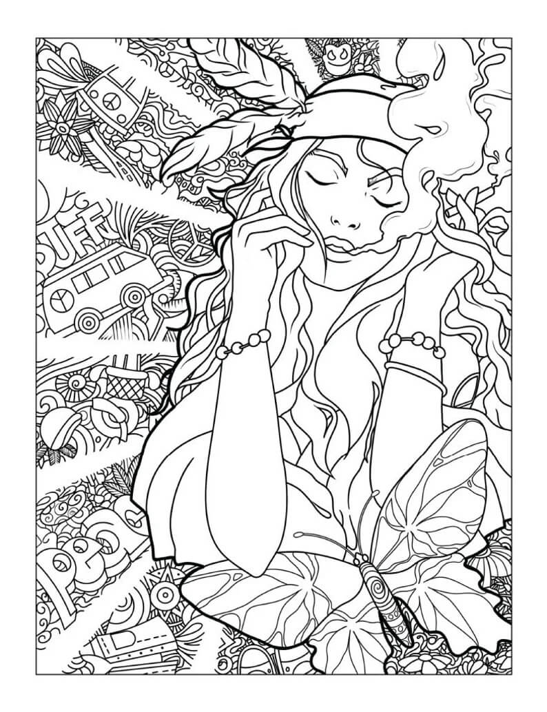 trippy coloring book | aesthetic trippy coloring pages | trippy coloring pages for adults