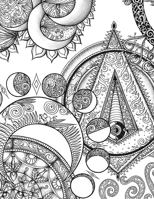 15 trippy psychedelic coloring pages for adults happier human