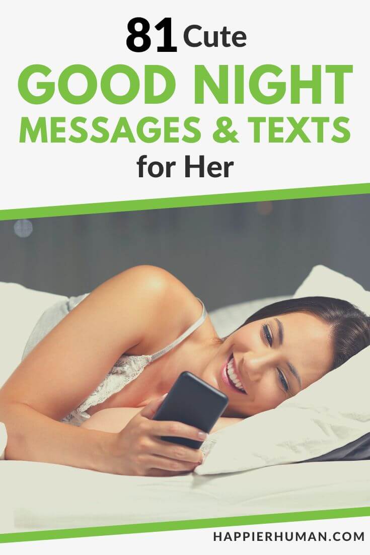 81 Cute Good Night Messages & Texts for Her in 2023 - Happier Human