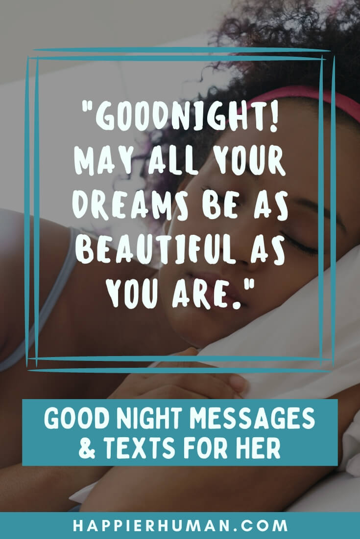 81 Cute Good Night Messages & Texts for Her in 2024 - Happier Human