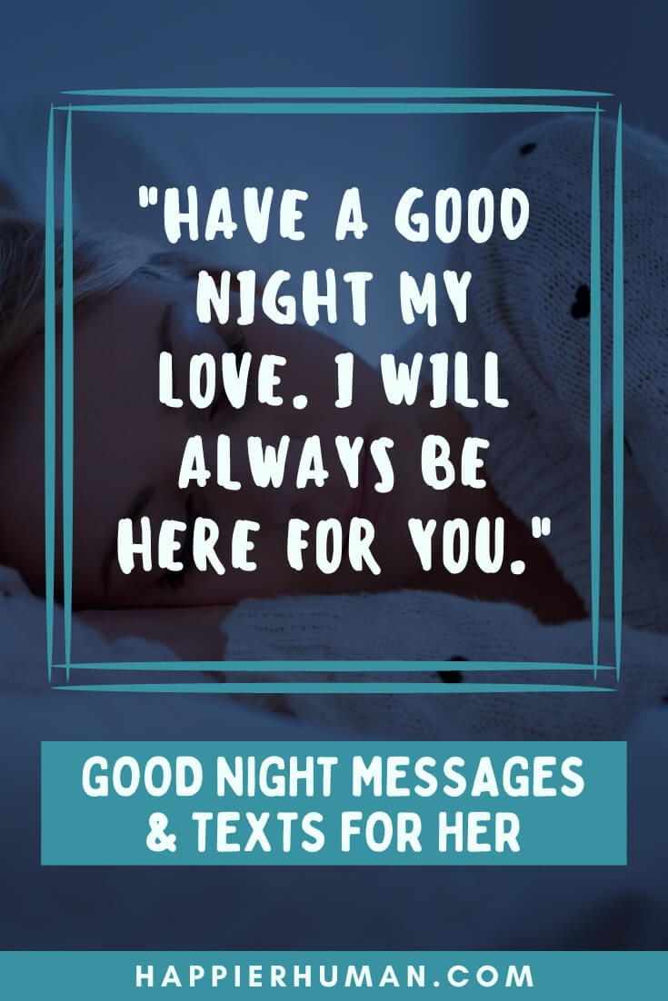 81 Cute Good Night Messages & Texts for Her in 2024 - Happier Human