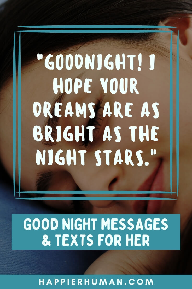 81 Cute Good Night Messages & Texts for Her in 2023 - Happier Human