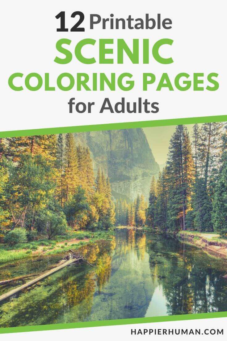 scenic coloring pages for adults | adult coloring pages | free adult coloring pages