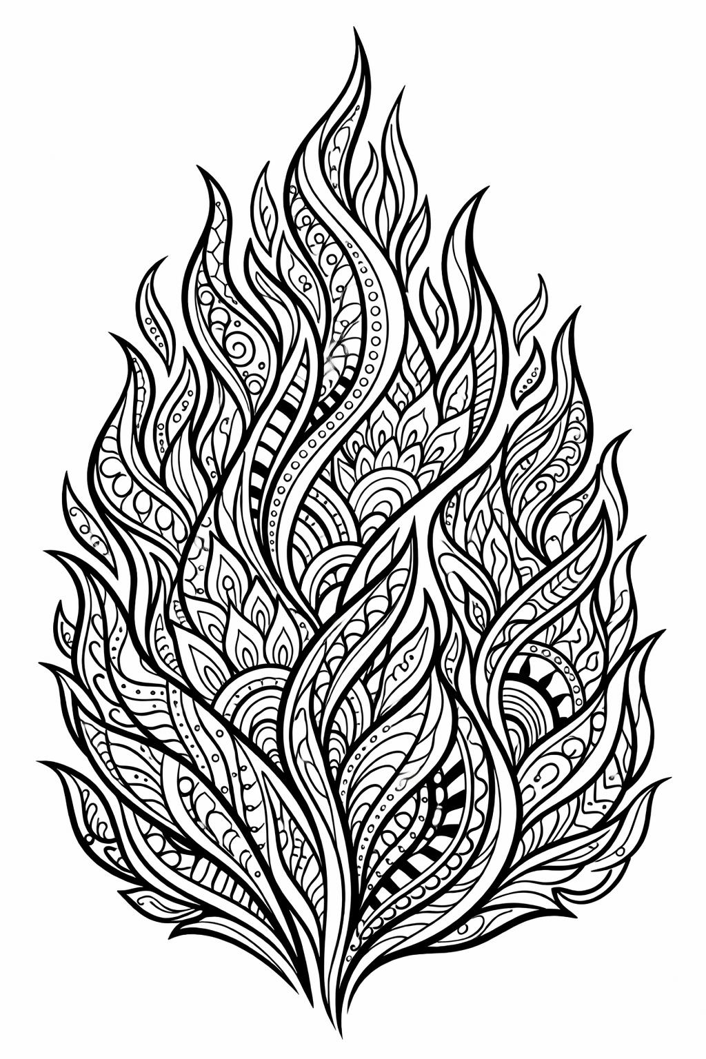geometric abstract coloring | repeating shapes design | detailed abstract art page