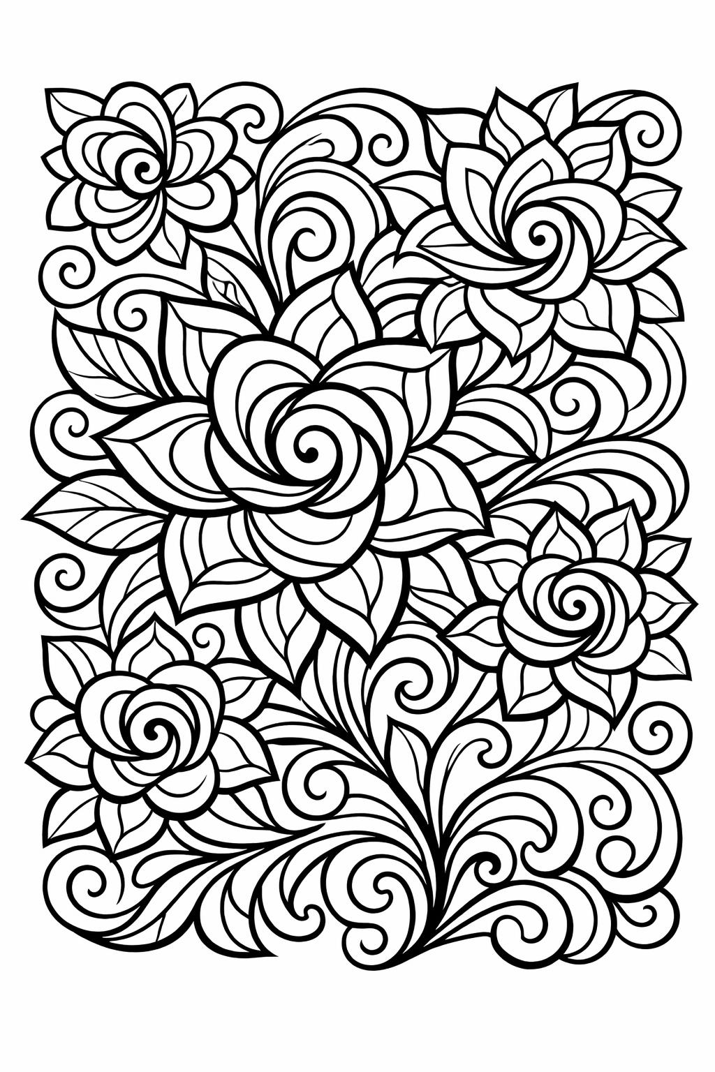 flower coloring pages for adults | flower coloring pages printable | spring flower coloring pages for adults