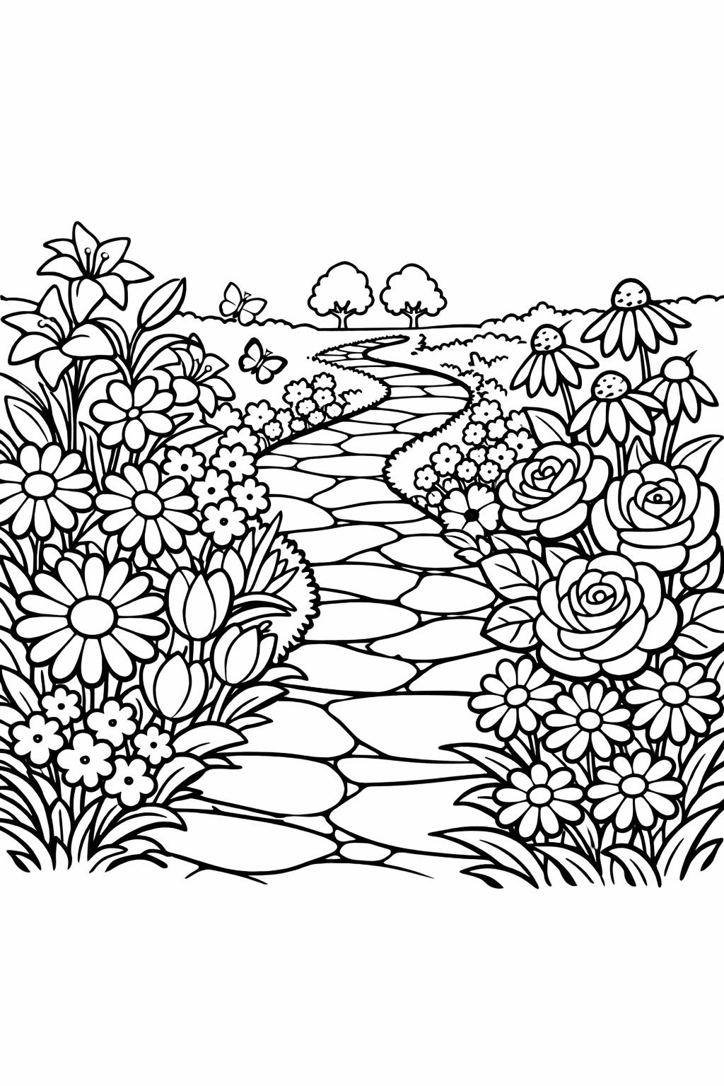 flower coloring pages for adults | flower coloring pages printable | spring flower coloring pages for adults