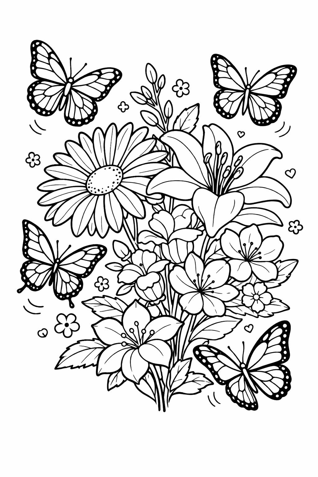 flower coloring pages for adults | flower coloring pages printable | spring flower coloring pages for adults