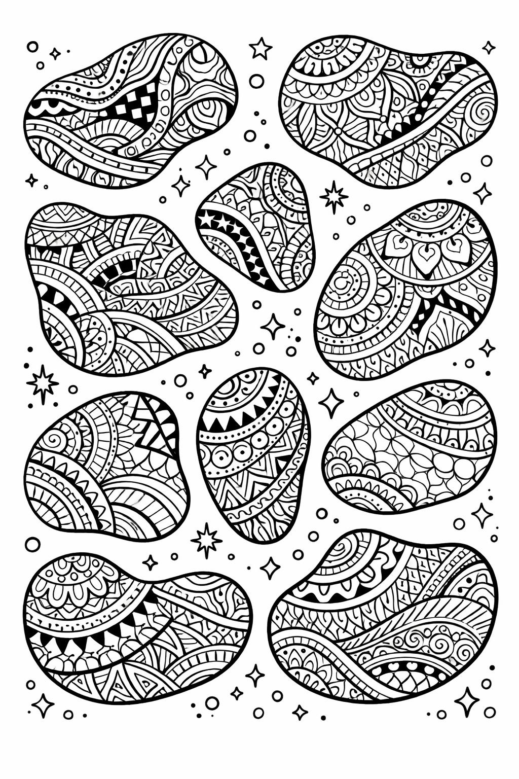 complex abstract coloring | dense pattern artwork | intricate design sheet