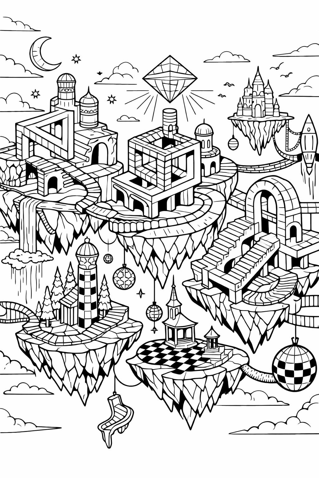 lake view coloring page | tranquil water scene | peaceful lakeside design