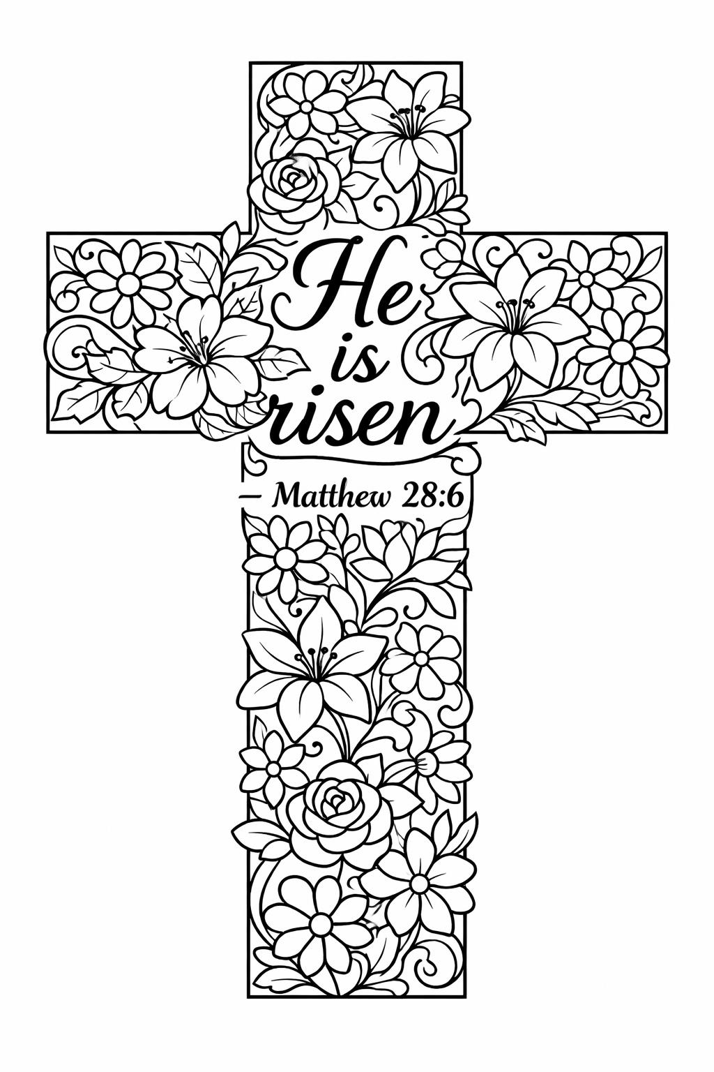Scripture coloring page with ornate patterns | Detailed Christian coloring page | Inspirational scripture sheet
