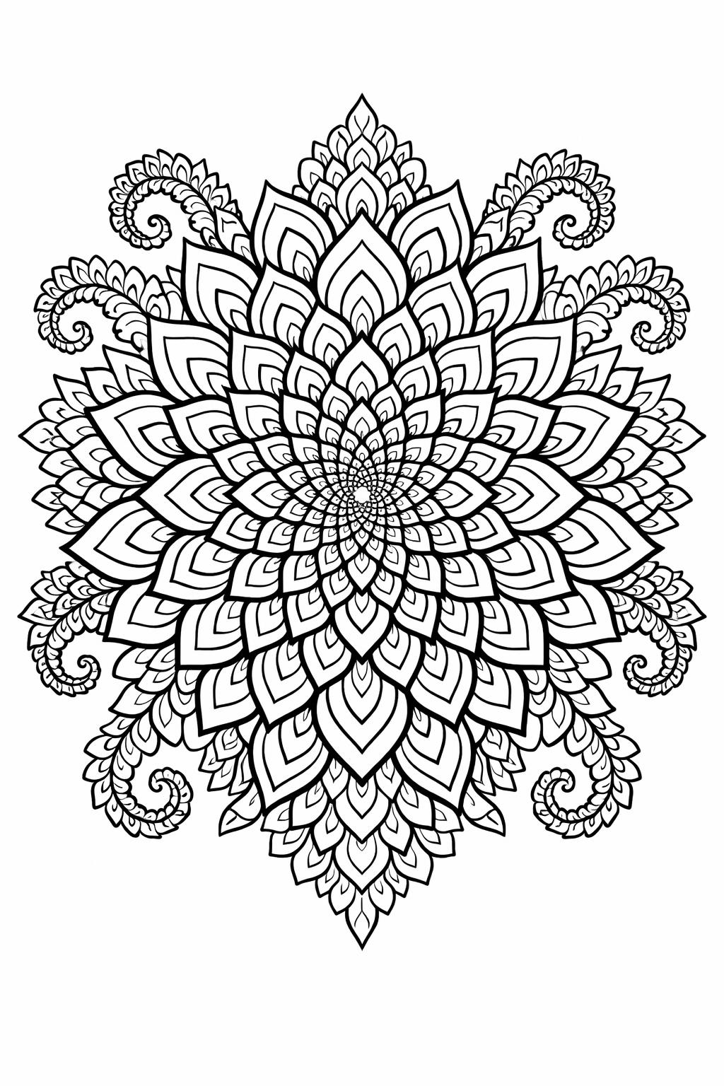 chaotic abstract coloring | random pattern design | expressive line art page