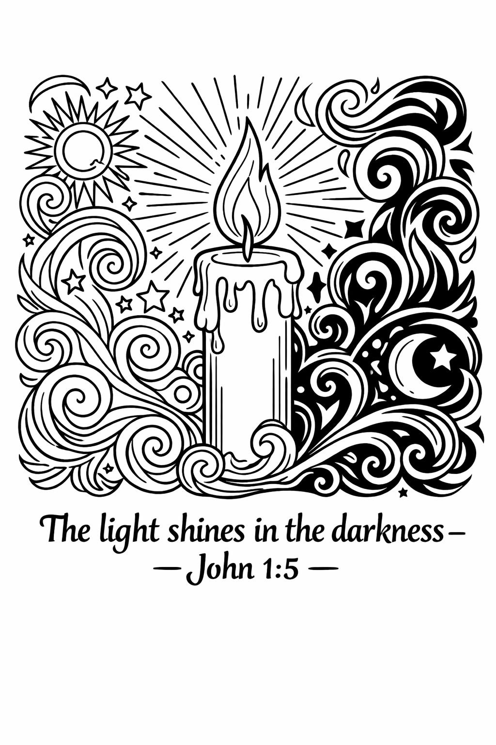 Bible verse coloring page with floral design | Religious coloring page for adults | Inspirational scripture coloring sheet