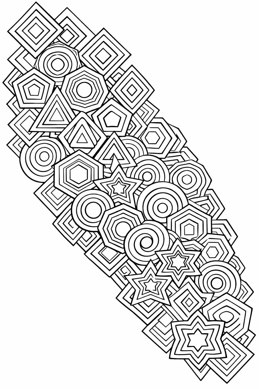 fluid abstract coloring page | flowing lines pattern | artistic abstract design
