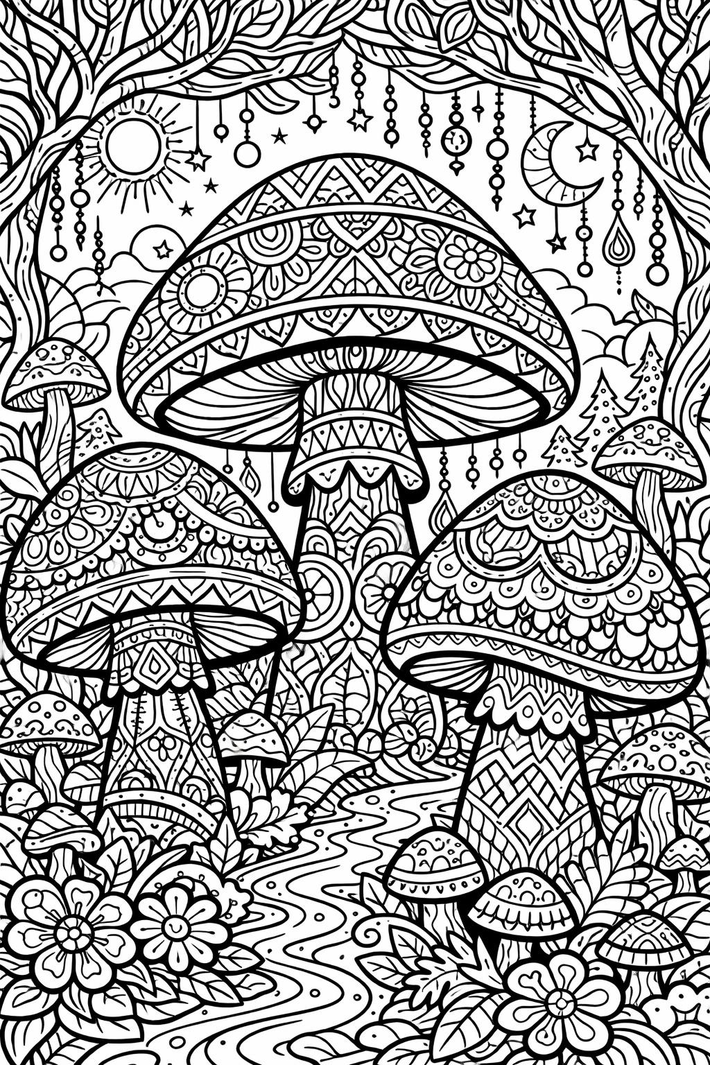 cabin scenery coloring page | cozy cabin landscape | peaceful woodland retreat