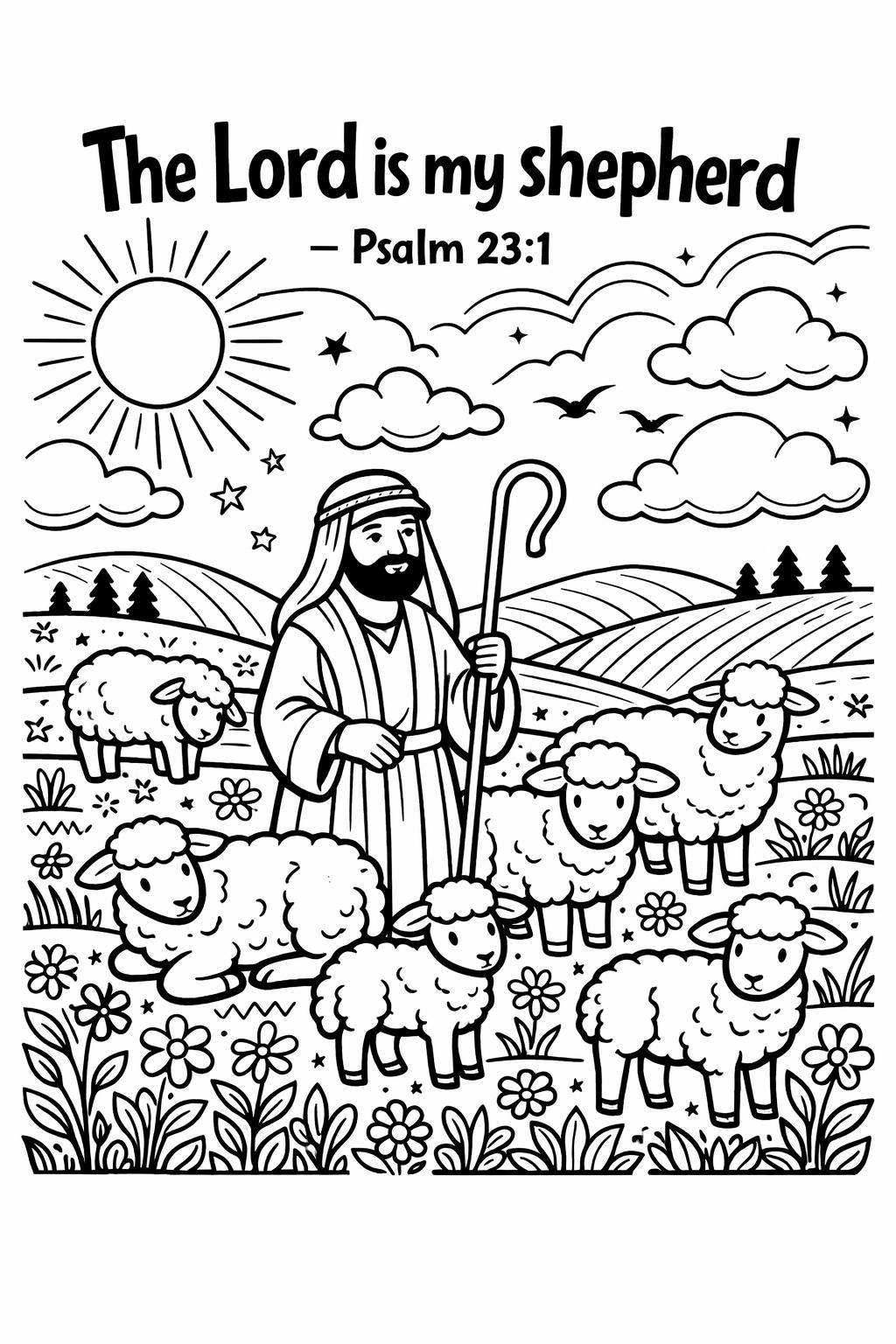 Bible verse coloring page with leaves and verse | Religious coloring page for adults | Faith printable coloring sheet