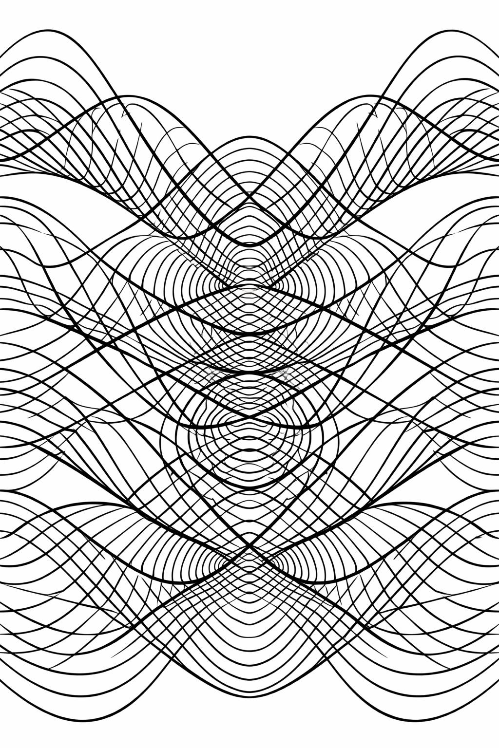 modern abstract coloring page | bold line art design | creative pattern coloring