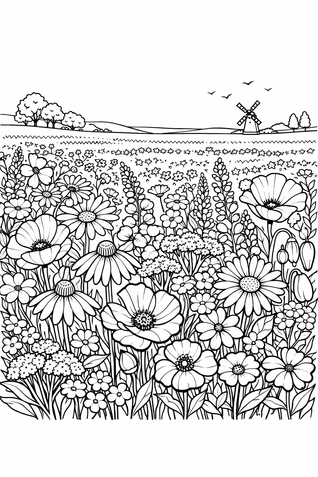 flower coloring pages for adults | flower coloring pages printable | spring flower coloring pages for adults