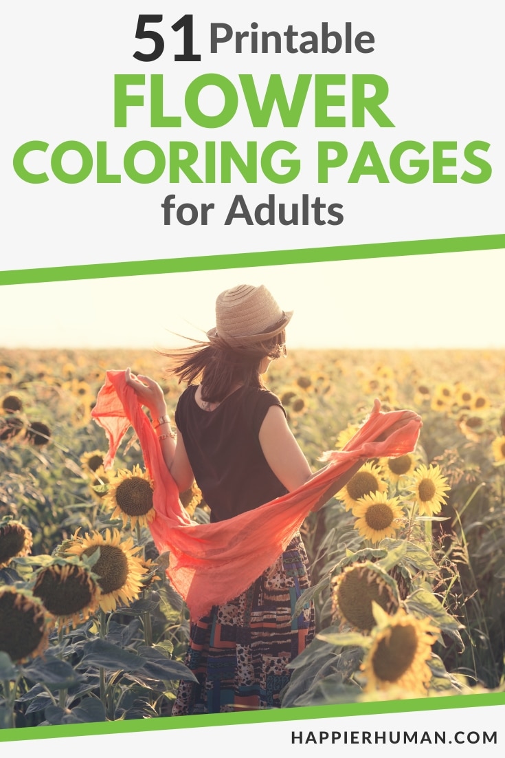 flower coloring pages for adults | flower coloring pages printable | spring flower coloring pages for adults