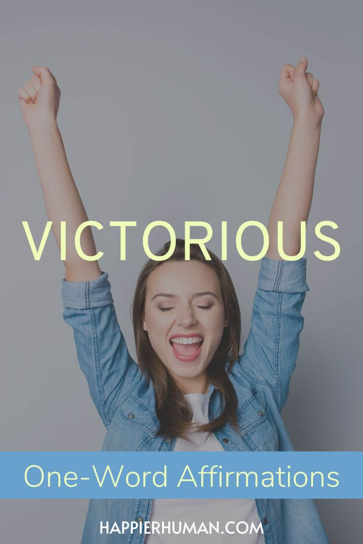 One Word Affirmations - Victorious | words of affirmation to self | one word quotes | words of affirmation for her in the morning