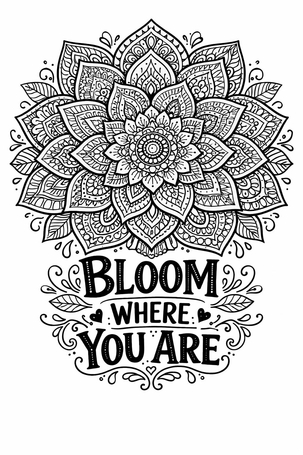 mandala mindfulness coloring page | intricate mandala for relaxation | circular calming coloring design